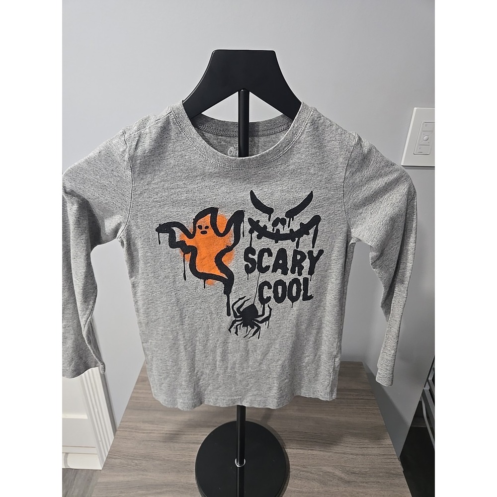 OSH KOSH ORGINAL KIDS SCARY COOL LONG SLEEVE SHIRT GREY SIZE 6/6A
